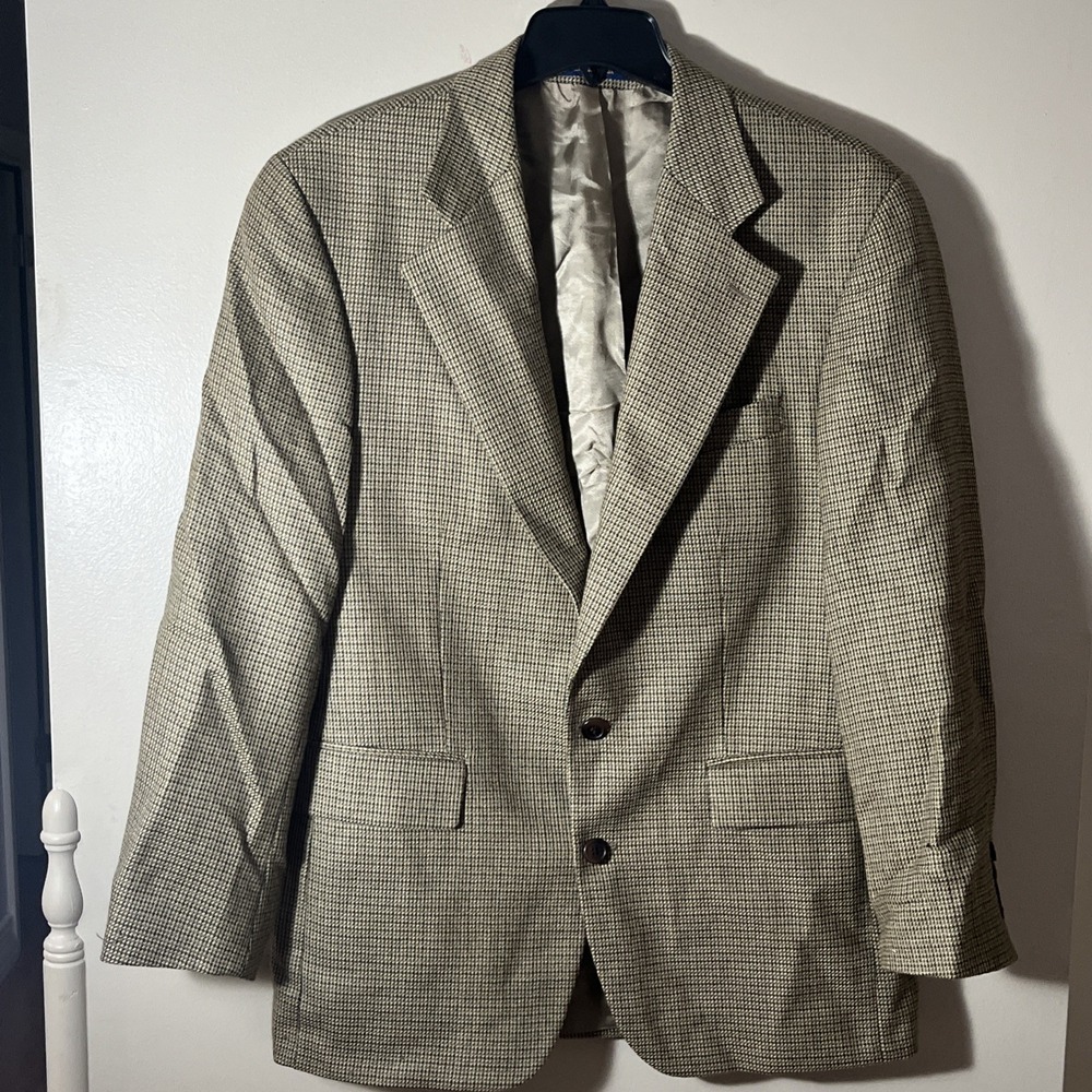 Chaps‎ Ralph Lauren Brown Virgin Wool Blazer 40R Canada Made